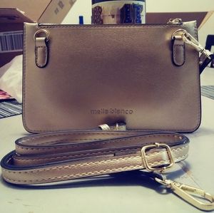 Melie Bianco muted gold crossbody